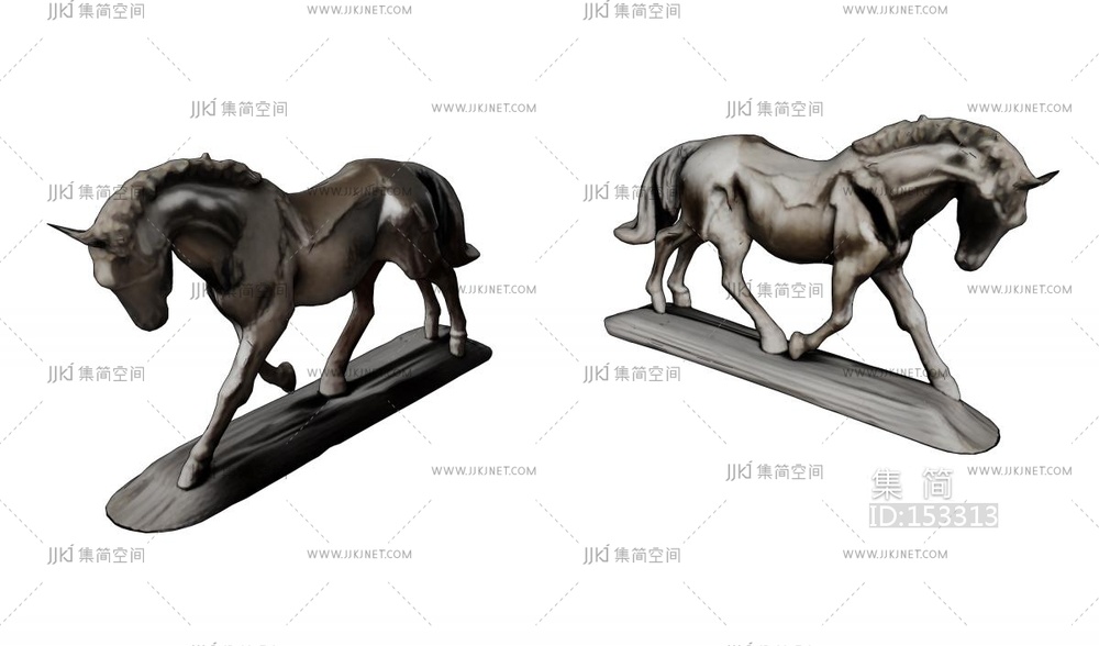 独角兽雕塑 su草图模型
