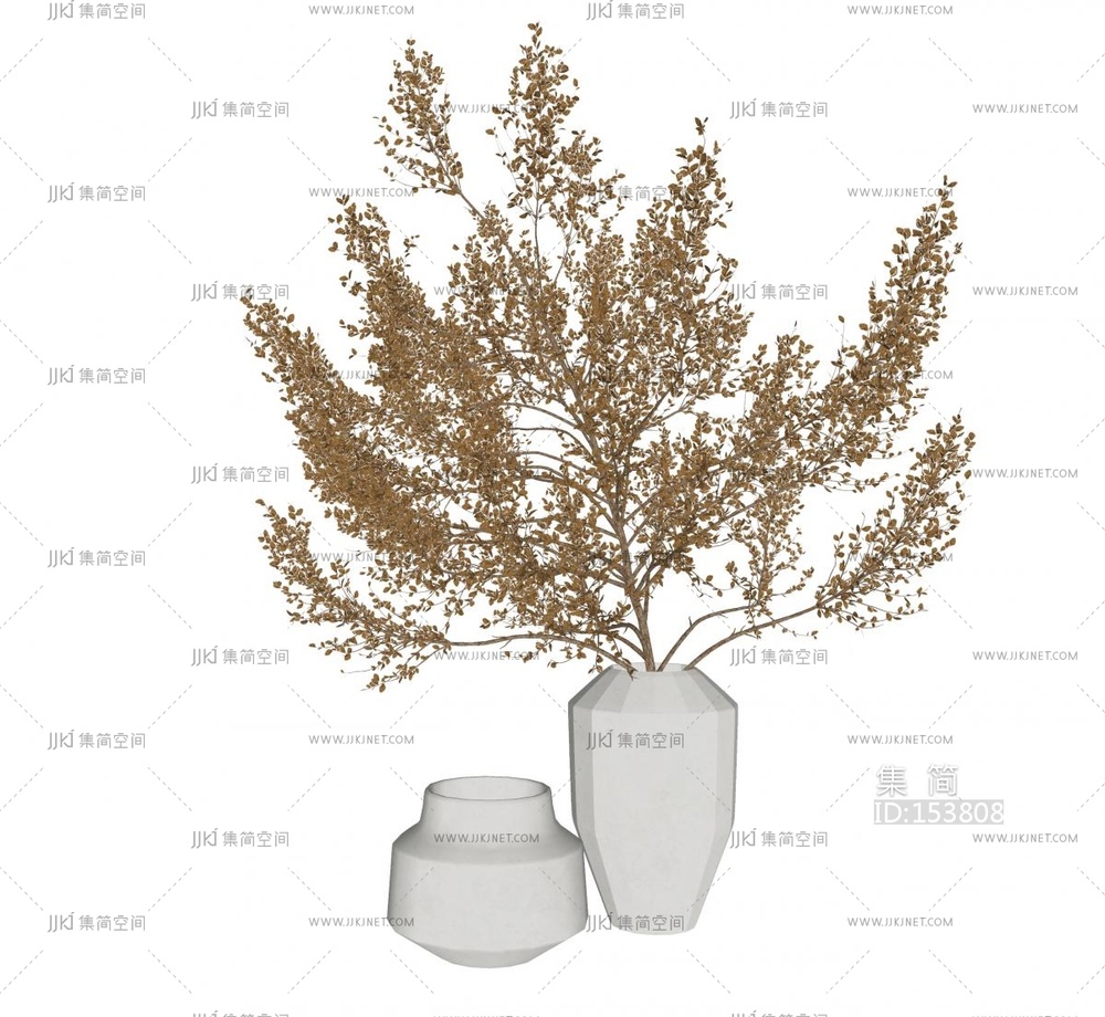 干花束花瓶SU模型