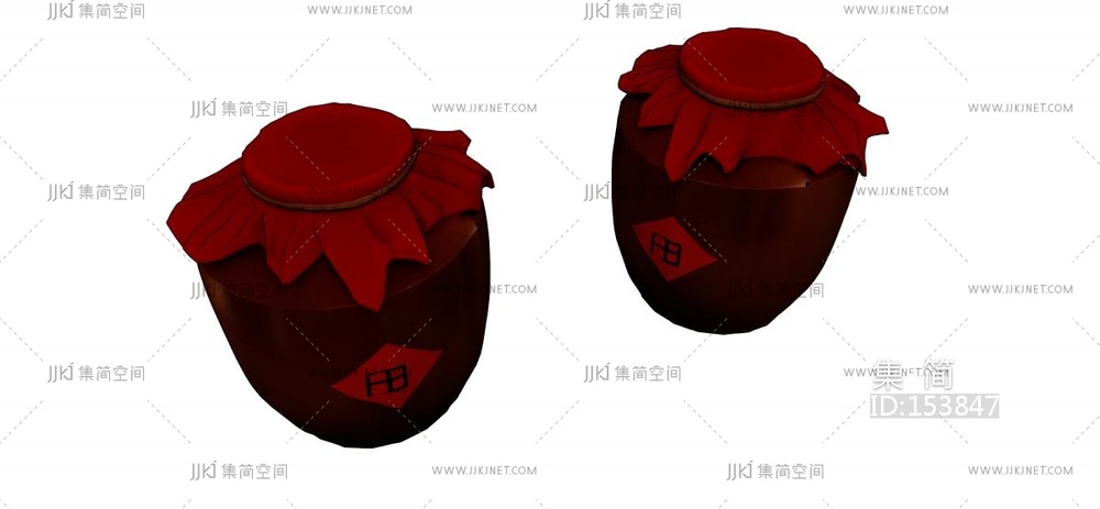 酒坛子su草图模型