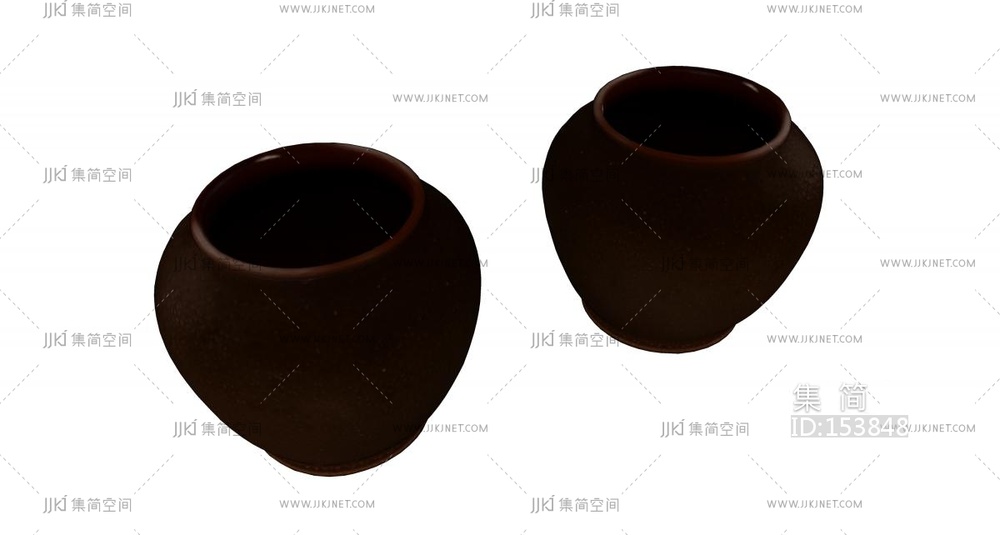 大罐子，瓶罐器皿 su草图模型