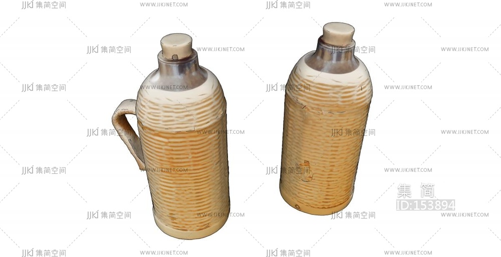 水壶，暖瓶su草图模型
