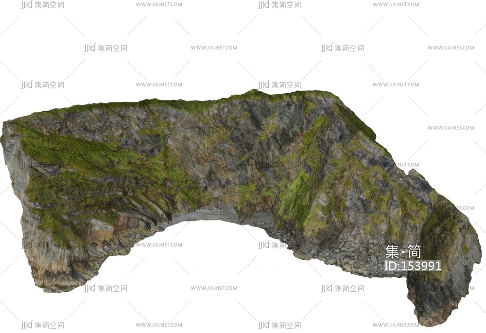 现代 海岛 山 山脉 山体 大山 岩石山 自然景观su模型