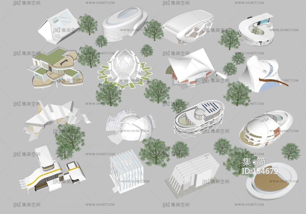 现代其他公共建筑SU模型