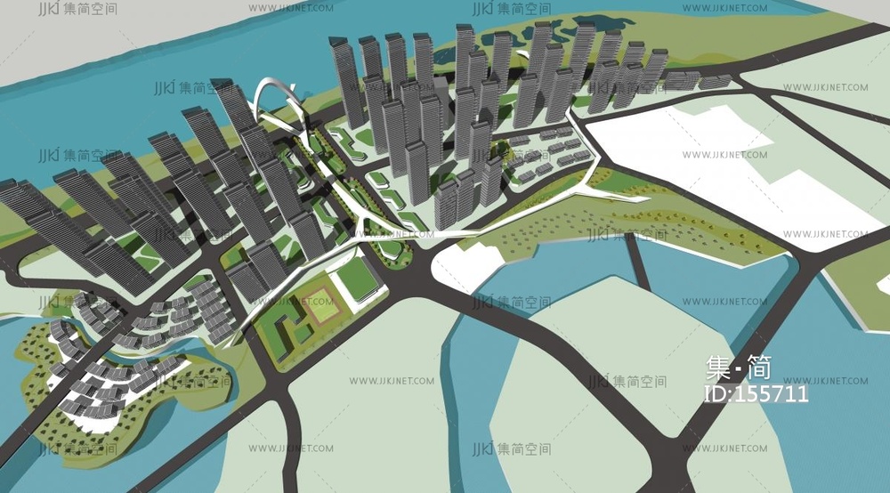 武汉蔡甸中铁建项目 su草图模型