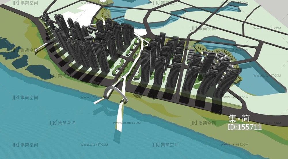 武汉蔡甸中铁建项目 su草图模型