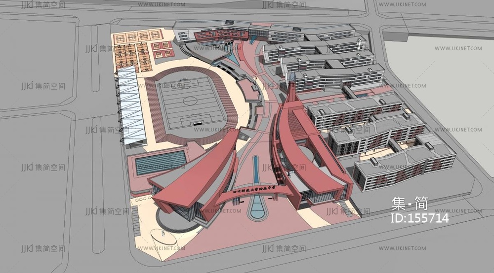 中学模型 su草图模型