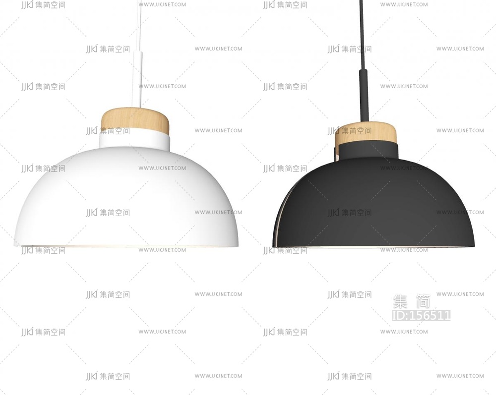 现代奶油吊灯su模型