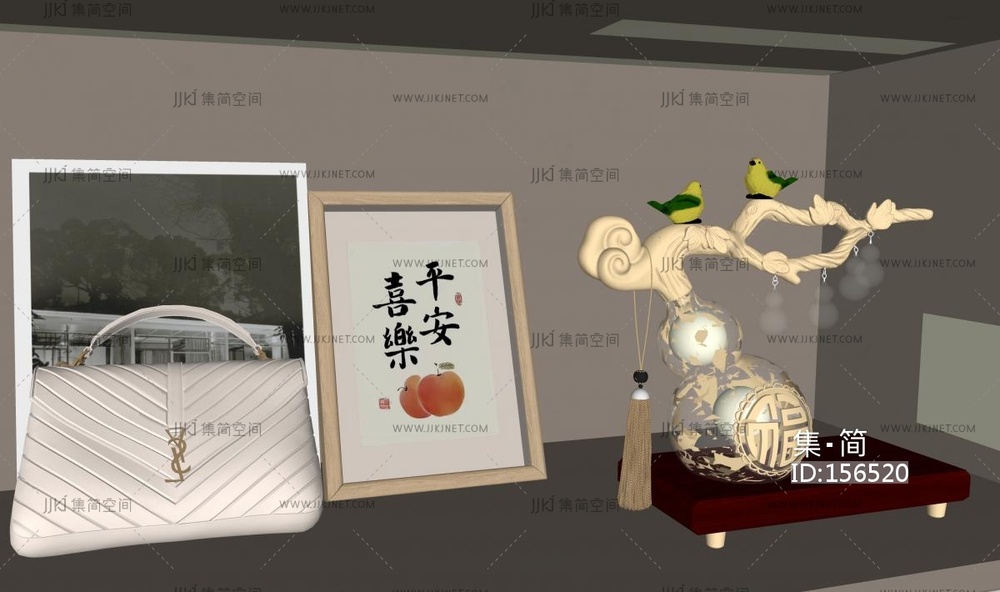 新中式葫芦摆件金葫芦sui模型