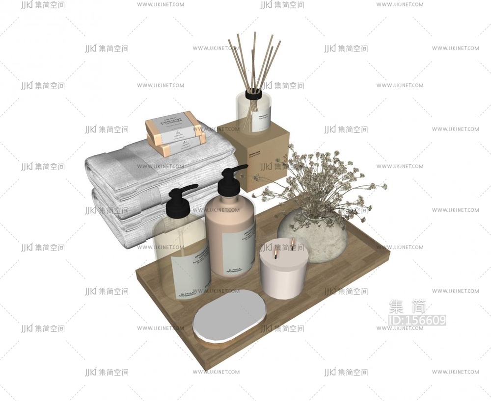 洗浴用品_洗漱用品_洗护用品SU模型