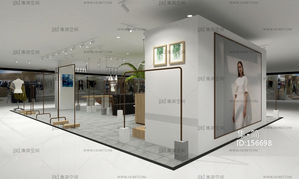 万达商场女装中区设计 3d模型 