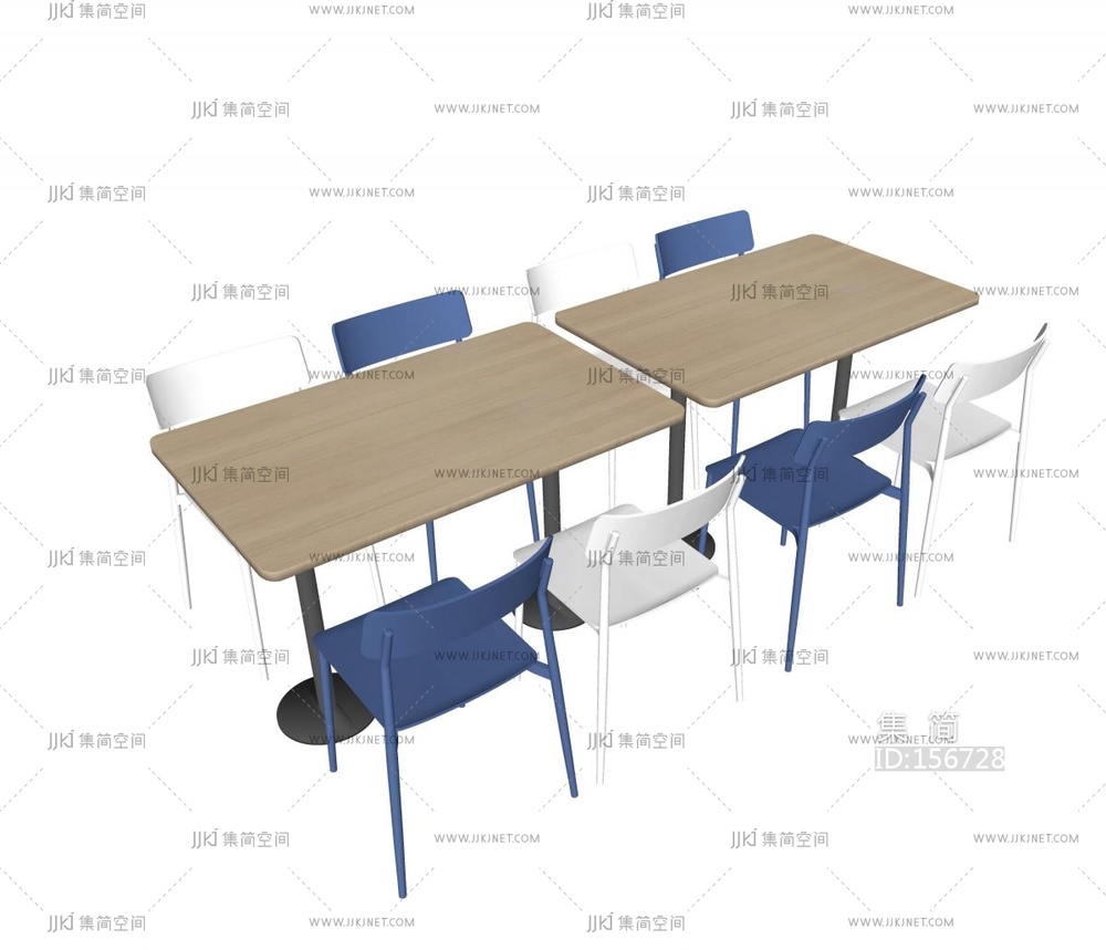 现代餐桌椅组合su模型