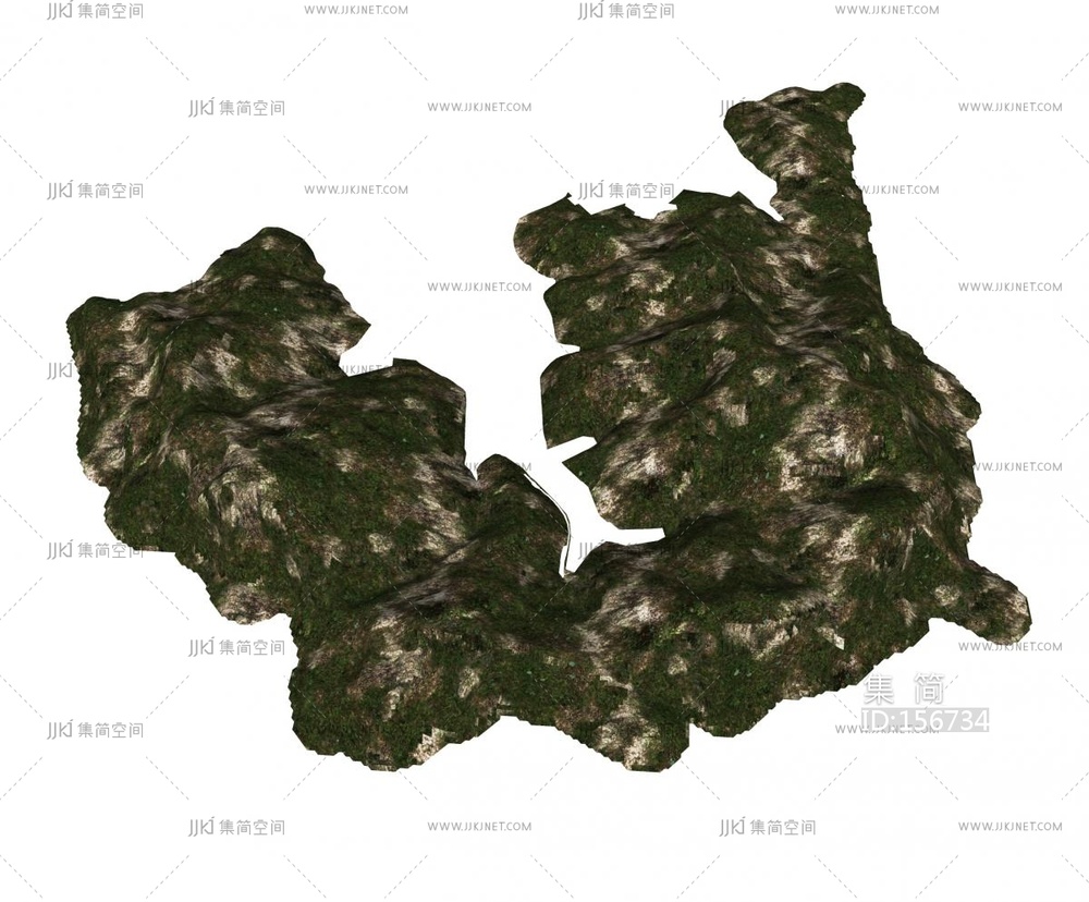 现代外景_山体_山包_景观山_全模山su模型