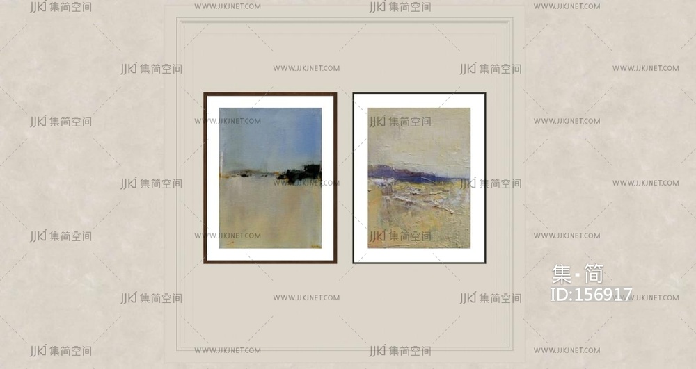 现代油画 su草图模型