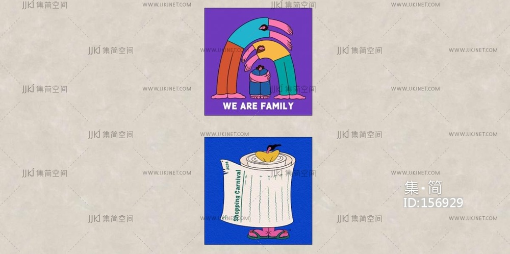 现代装饰挂画 su草图模型