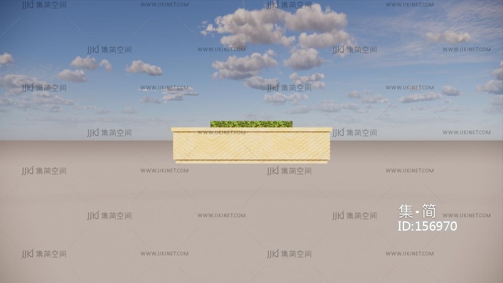 花池 su草图模型