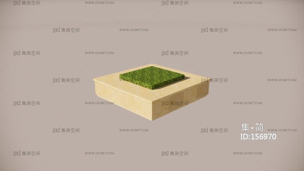 花池 su草图模型
