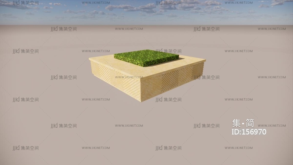花池 su草图模型