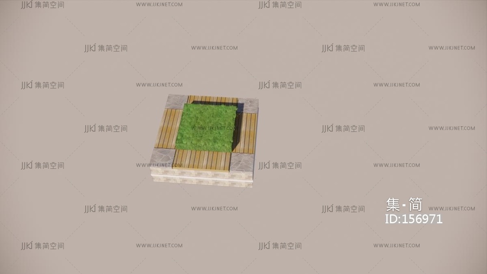 花池 su草图模型
