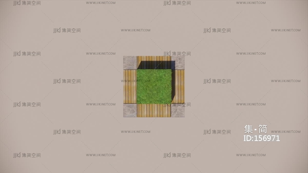 花池 su草图模型