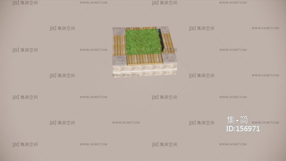 花池 su草图模型