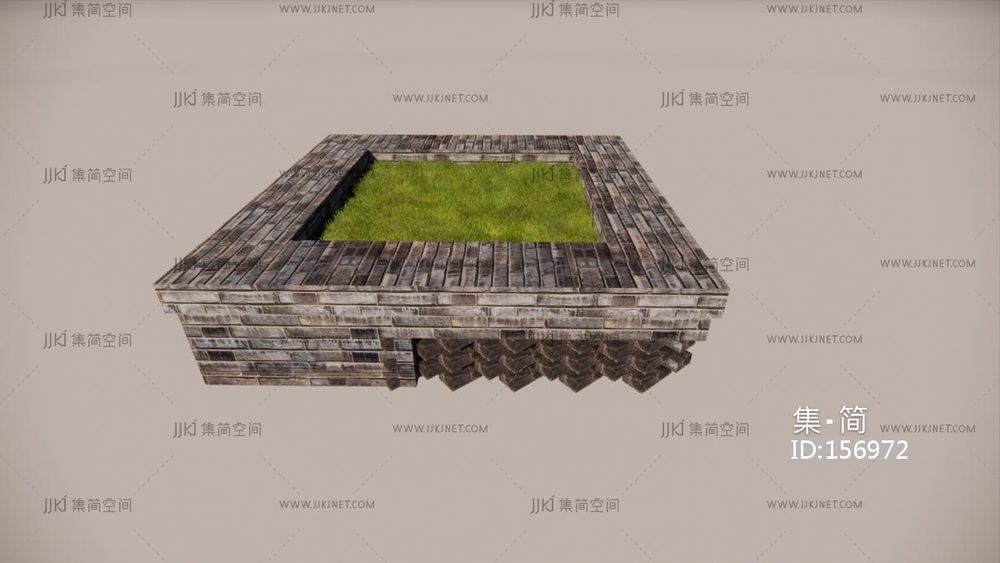 花池 su草图模型