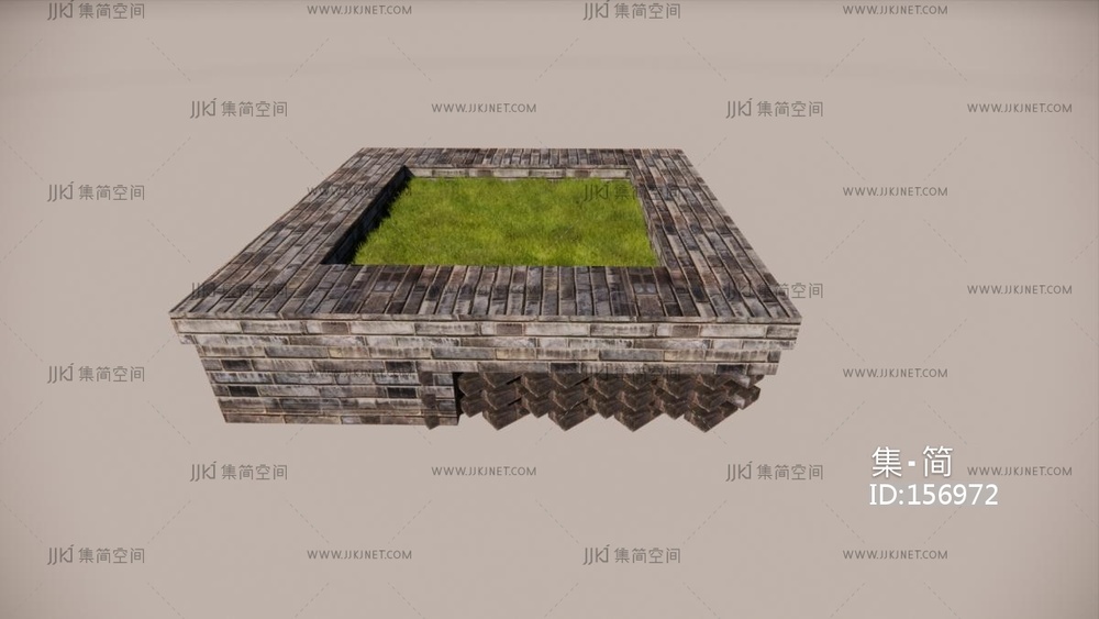 花池 su草图模型