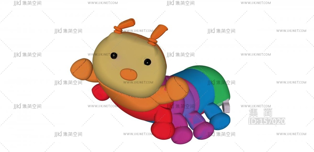 布艺彩色毛毛虫玩具