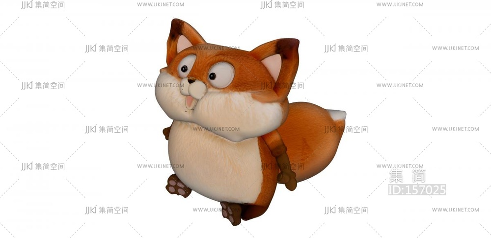 可爱的布艺狐狸玩具摆件