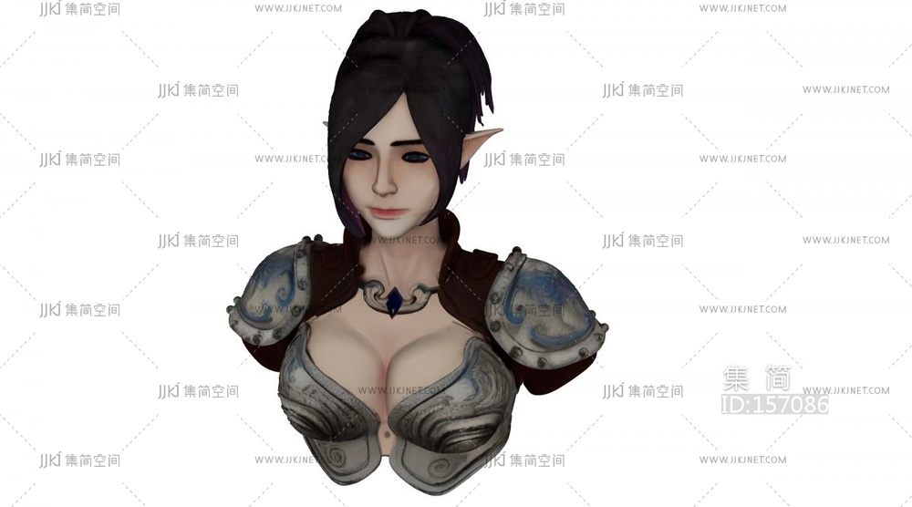 精灵女战士半身像