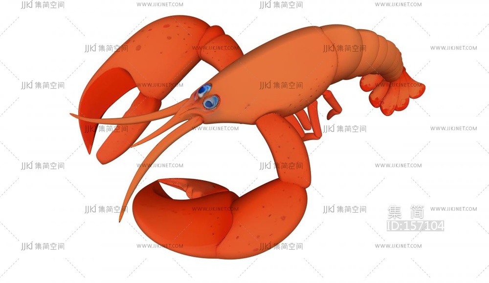 卡通大虾雕塑