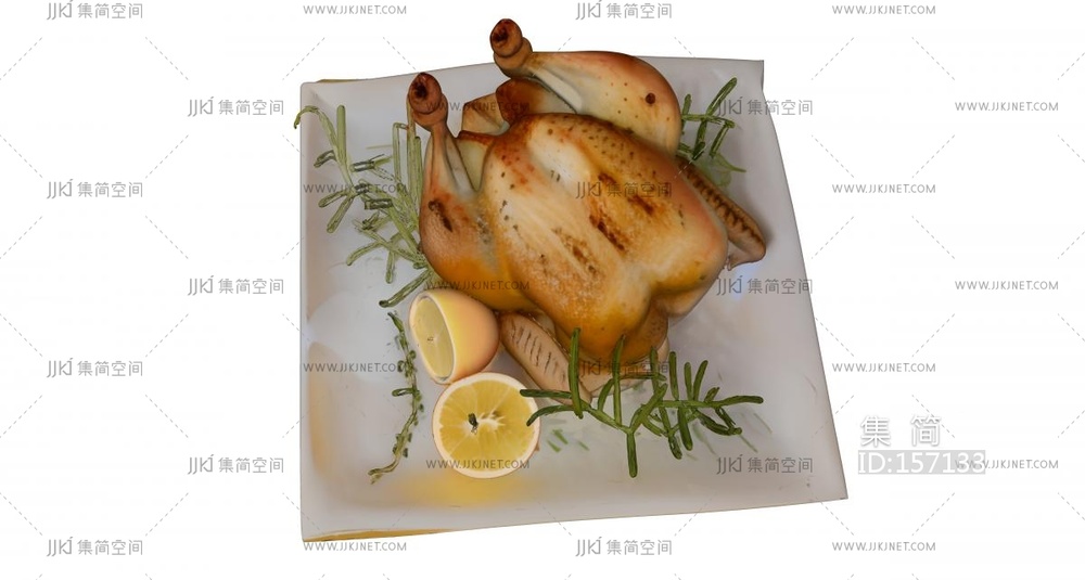 一盘柠檬烧鸡菜品