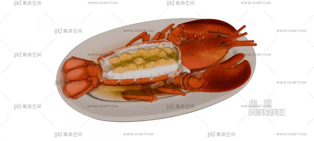 一盘香喷喷的大龙虾