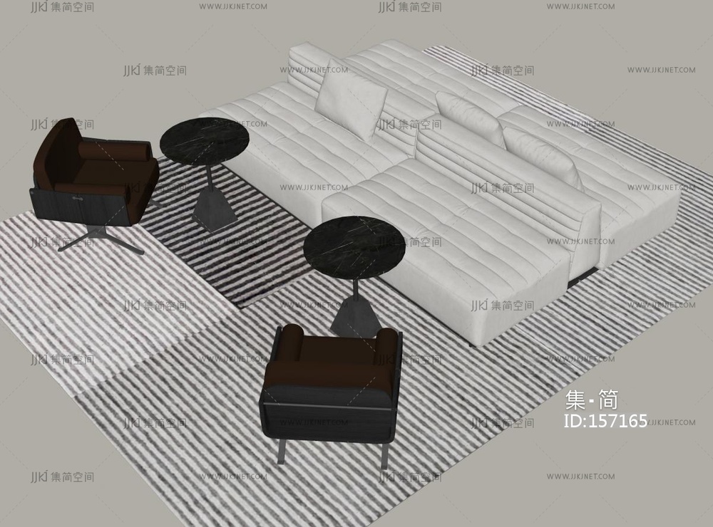 现代其他沙发_现代沙发SU模型