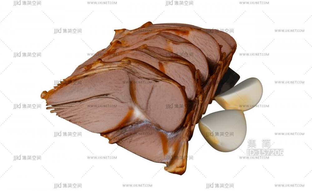 香牛肉切片 su草图模型