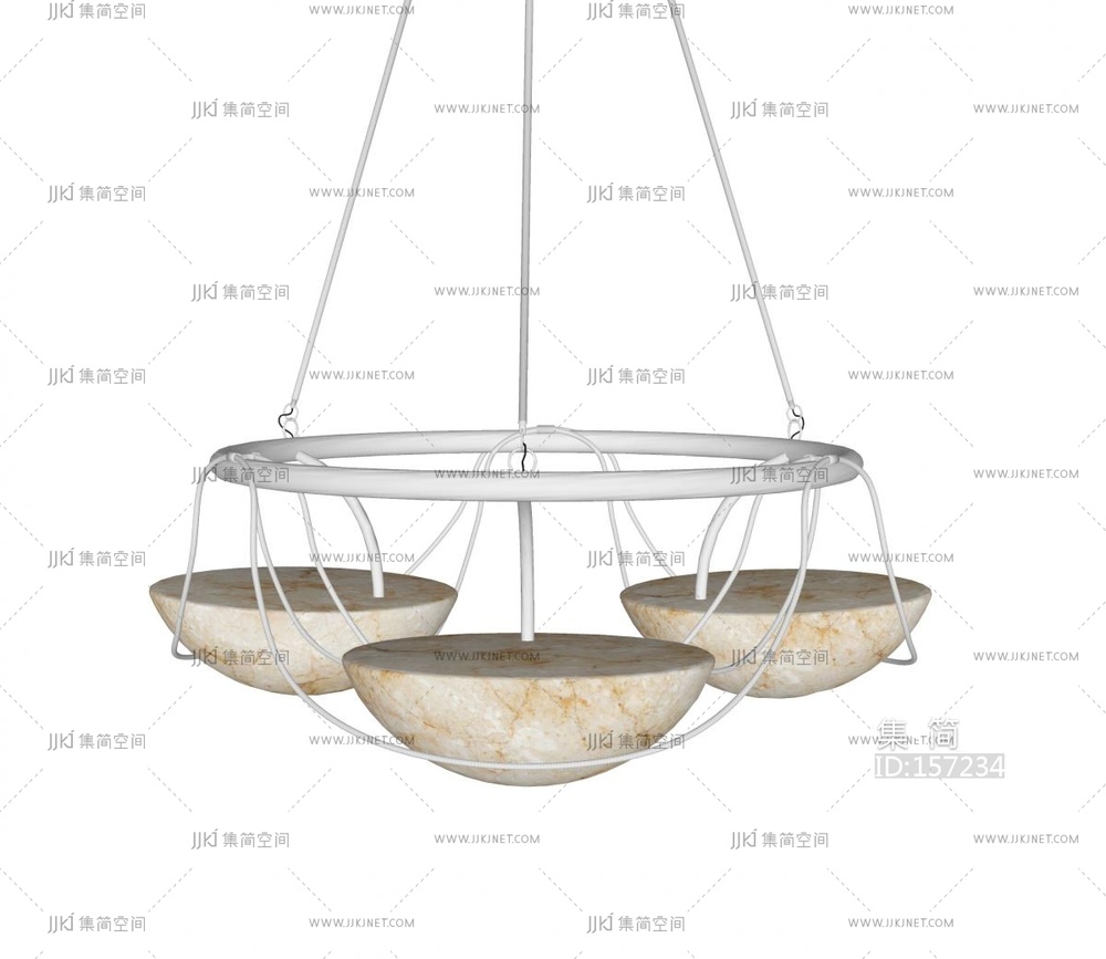  现代吊灯SU模型