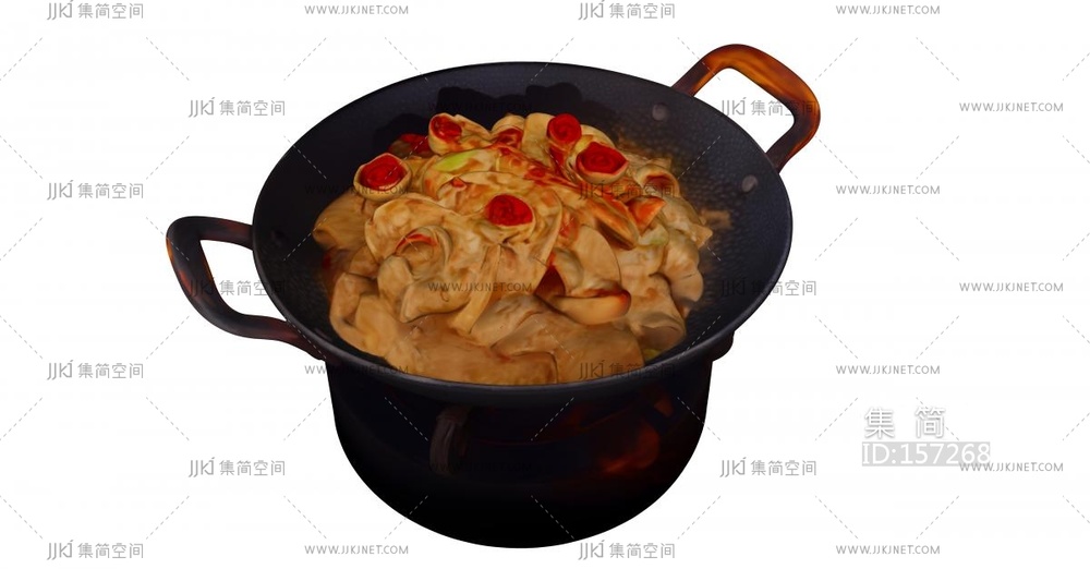 铁锅烩菜 su草图模型