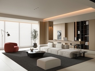 现代家居客厅SU模型