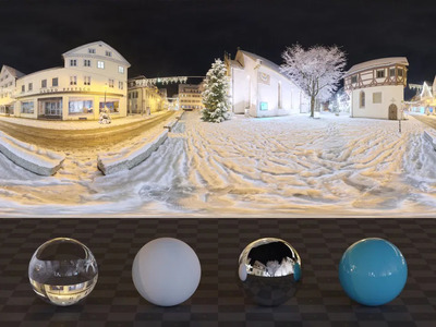 别墅雪景8k-16k高清hdr贴图 