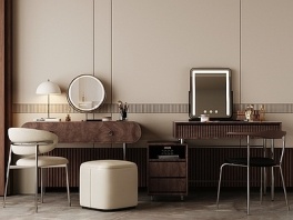 现代中古梳妆台SU模型