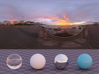 黄昏海边hdr贴图8k-16k高清贴图