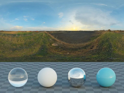 黄昏午后室外田地hdr贴图8k-16k高清贴图