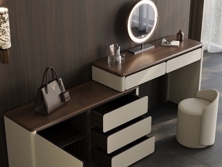 现代意式梳妆台SU模型