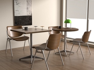 中古侘寂洽谈桌SU模型