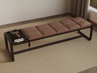 新中式换鞋凳SU模型