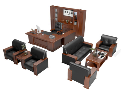 11-国企政府党政机关办公家具现代办公桌椅_办公桌椅_老板桌椅_班台椅_办公书柜_办公沙发茶几3D模型