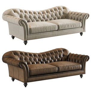 04-美式欧式多人沙发，su模型