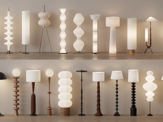 现代侘寂落地灯_落地灯_装饰灯_艺术灯_灯具_灯SU模型