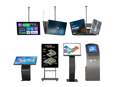 02-公用器材_一体机_智能机_广告屏_导航机_自助机,吊装电视3D模型vrrr