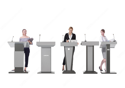 09-现代讲台，演讲台，人物，支持台，话筒人物vrrr