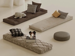 现代坐垫_现代飘窗坐垫SU模型